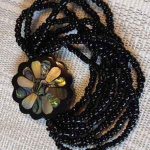 Abalone shell beaded bracelet